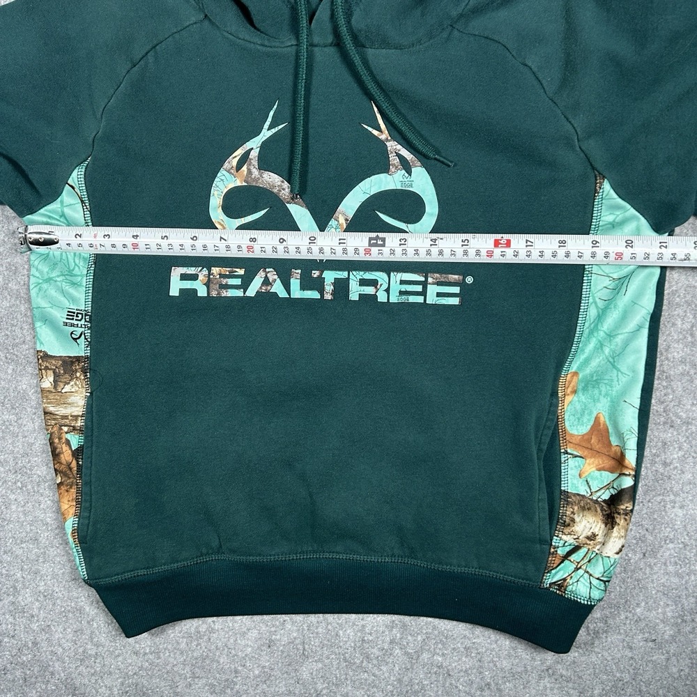 Realtree Hoodie Pullover Mens Size Small Teal Logo Camo Hunting Baggy‎ Fit - Picture 4 of 15